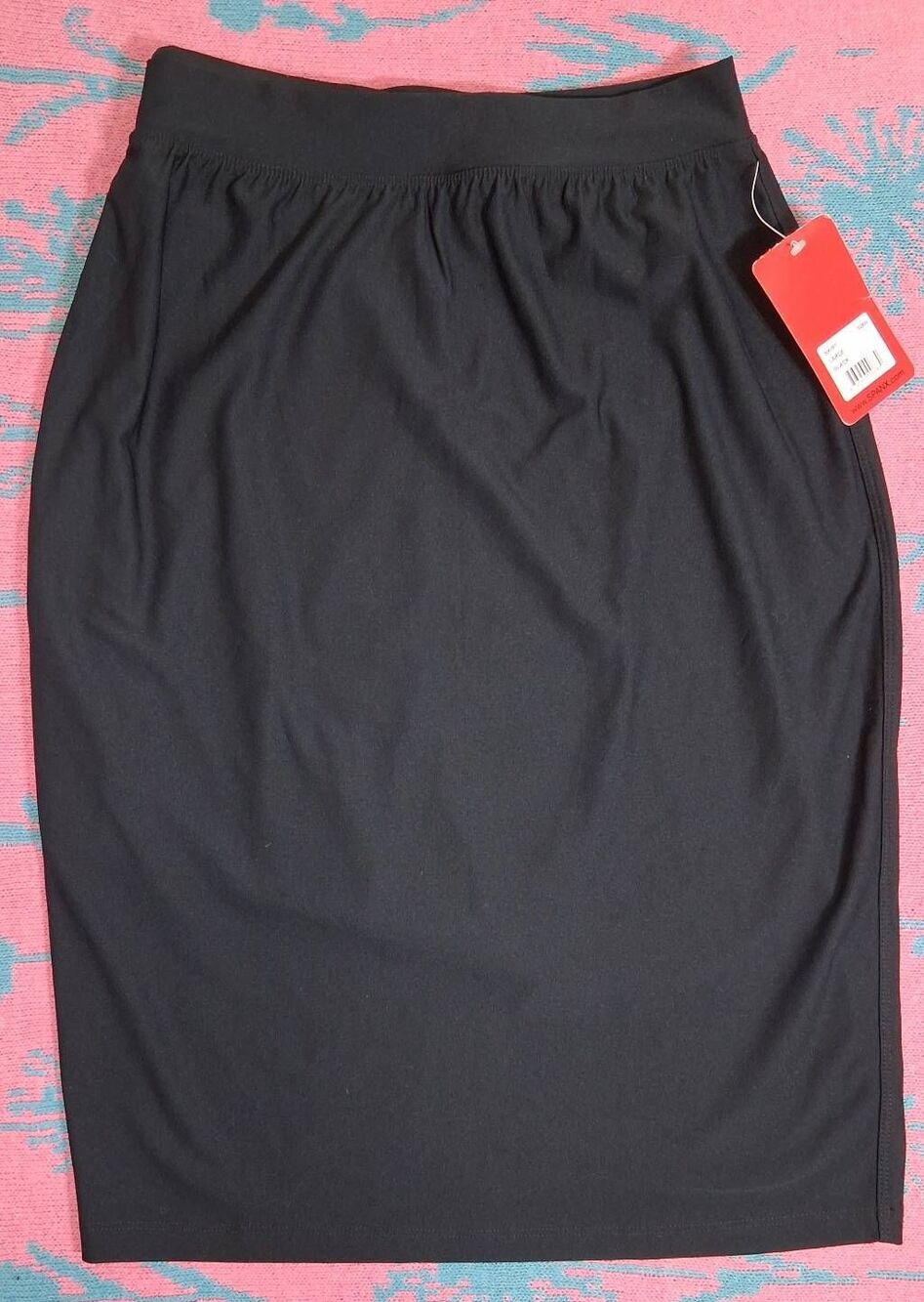 Spanx womens large black pencil shape wear skirt